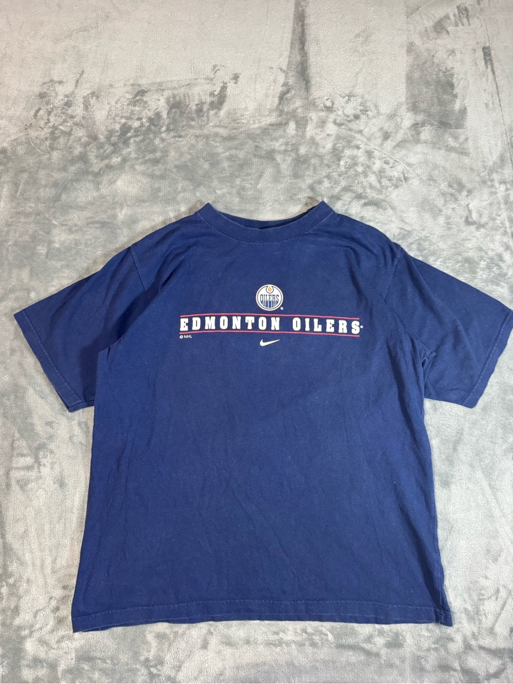 Nike Navy Edmonton Oilers Short Sleeve Tee